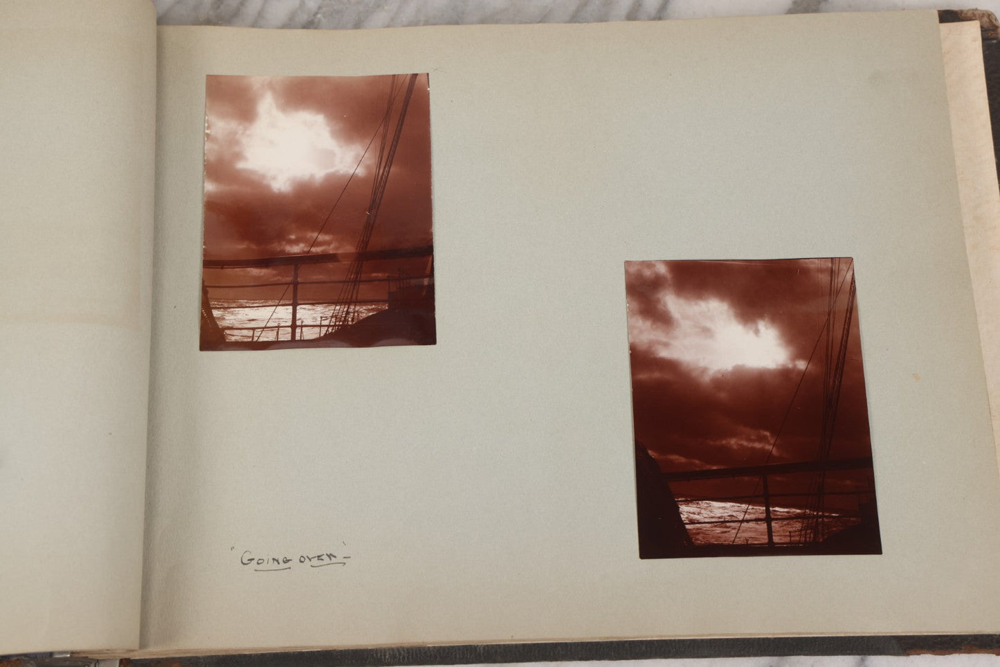 Lot 004 - Antique Snapshot Photo Album Containing 175+ Photographs Documenting A Tour Of The Mediterranean, Spring 1899, Including Photos Aboard The S.S. Aller (German), In And Around Italy, Monte Carlo, France, And Spain