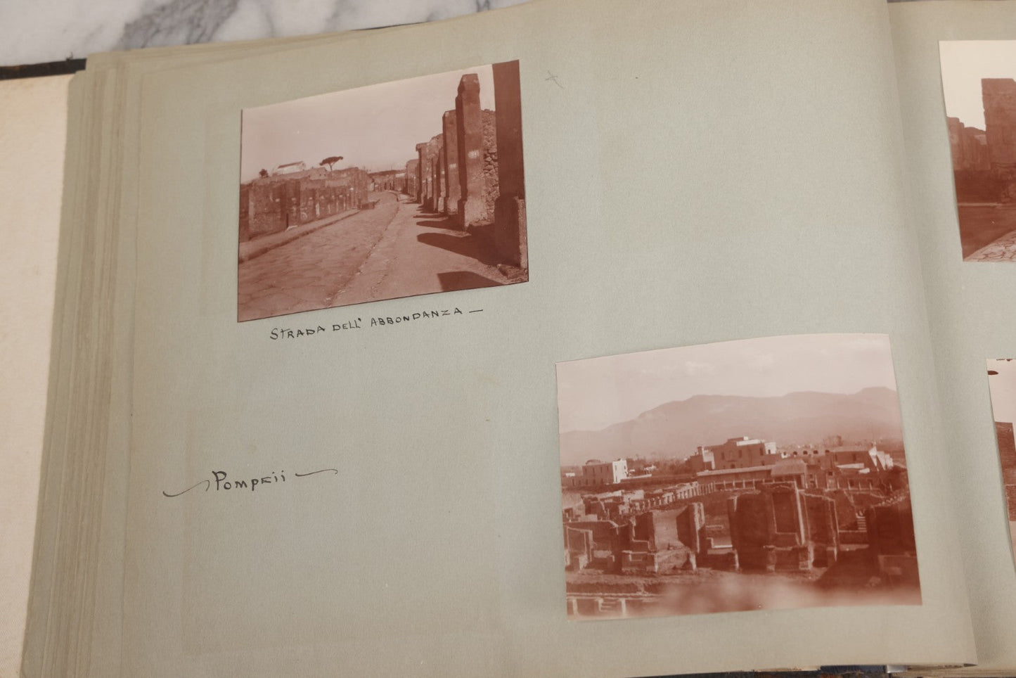 Lot 004 - Antique Snapshot Photo Album Containing 175+ Photographs Documenting A Tour Of The Mediterranean, Spring 1899, Including Photos Aboard The S.S. Aller (German), In And Around Italy, Monte Carlo, France, And Spain