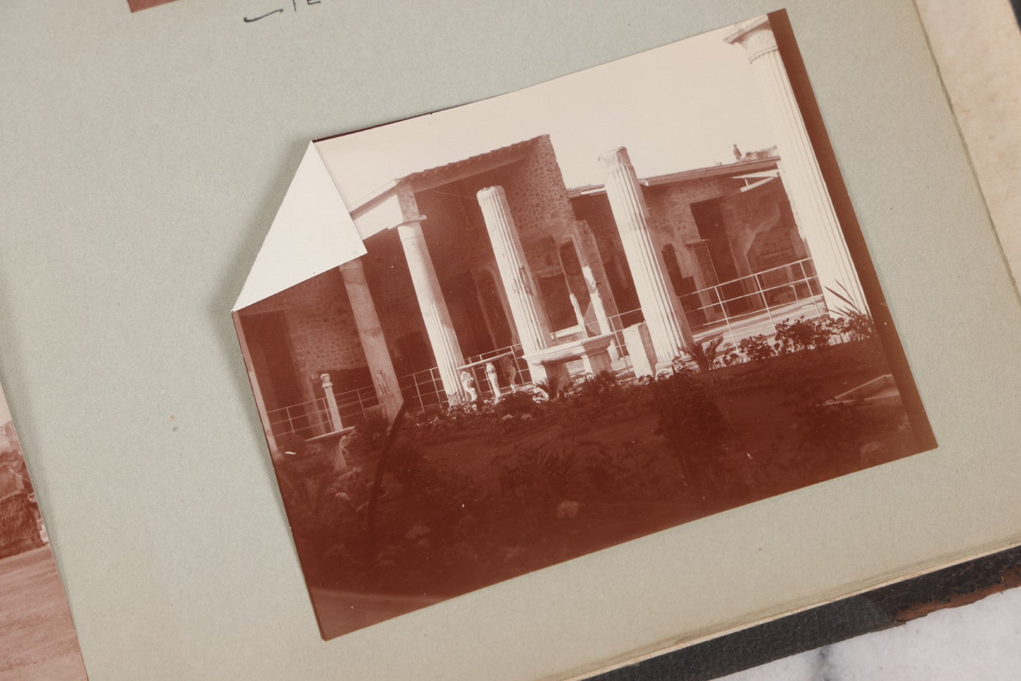 Lot 004 - Antique Snapshot Photo Album Containing 175+ Photographs Documenting A Tour Of The Mediterranean, Spring 1899, Including Photos Aboard The S.S. Aller (German), In And Around Italy, Monte Carlo, France, And Spain