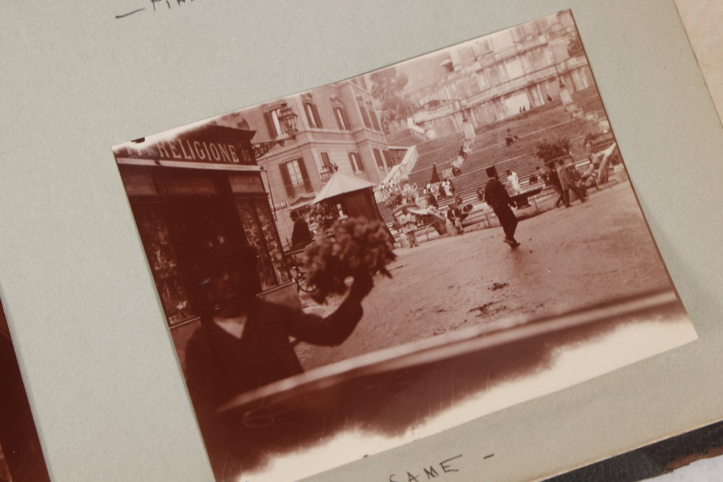 Lot 004 - Antique Snapshot Photo Album Containing 175+ Photographs Documenting A Tour Of The Mediterranean, Spring 1899, Including Photos Aboard The S.S. Aller (German), In And Around Italy, Monte Carlo, France, And Spain