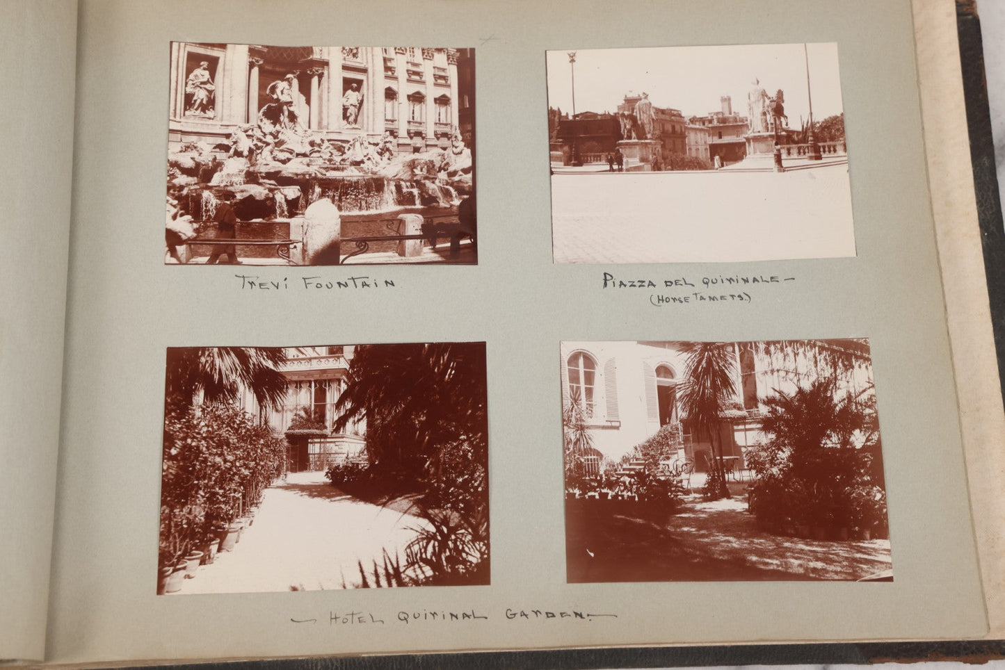 Lot 004 - Antique Snapshot Photo Album Containing 175+ Photographs Documenting A Tour Of The Mediterranean, Spring 1899, Including Photos Aboard The S.S. Aller (German), In And Around Italy, Monte Carlo, France, And Spain