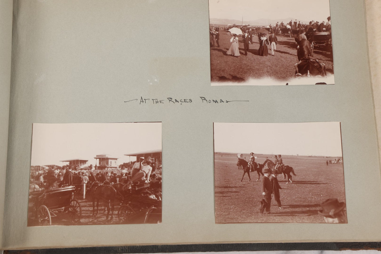 Lot 004 - Antique Snapshot Photo Album Containing 175+ Photographs Documenting A Tour Of The Mediterranean, Spring 1899, Including Photos Aboard The S.S. Aller (German), In And Around Italy, Monte Carlo, France, And Spain