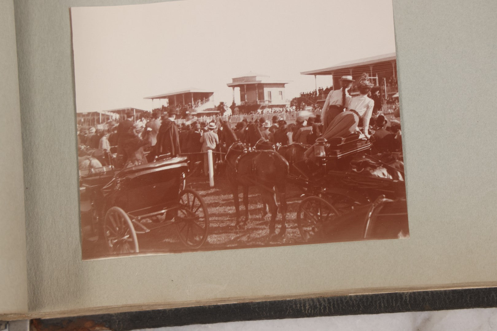 Lot 004 - Antique Snapshot Photo Album Containing 175+ Photographs Documenting A Tour Of The Mediterranean, Spring 1899, Including Photos Aboard The S.S. Aller (German), In And Around Italy, Monte Carlo, France, And Spain
