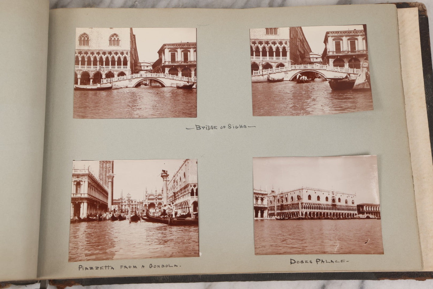 Lot 004 - Antique Snapshot Photo Album Containing 175+ Photographs Documenting A Tour Of The Mediterranean, Spring 1899, Including Photos Aboard The S.S. Aller (German), In And Around Italy, Monte Carlo, France, And Spain