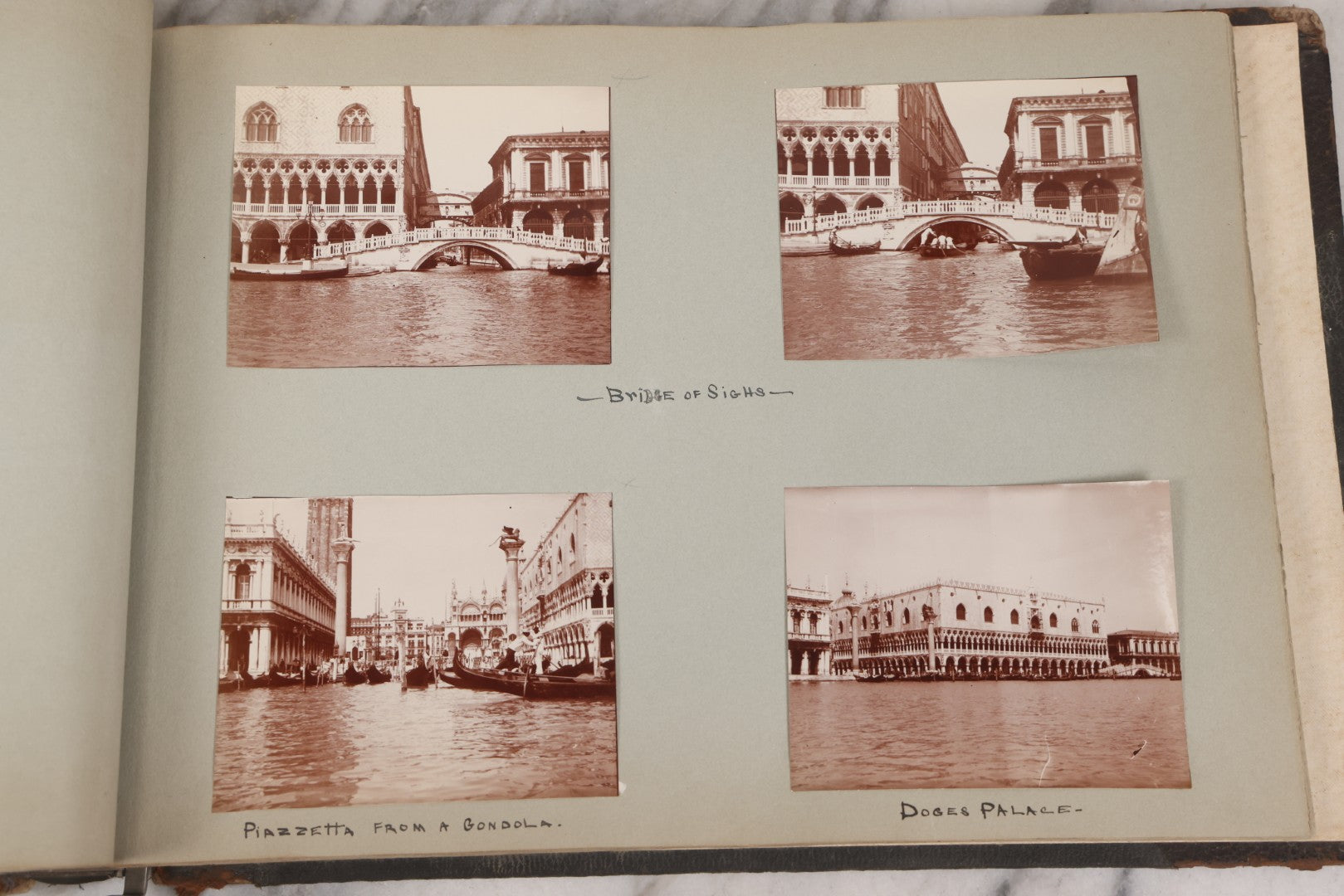 Lot 004 - Antique Snapshot Photo Album Containing 175+ Photographs Documenting A Tour Of The Mediterranean, Spring 1899, Including Photos Aboard The S.S. Aller (German), In And Around Italy, Monte Carlo, France, And Spain