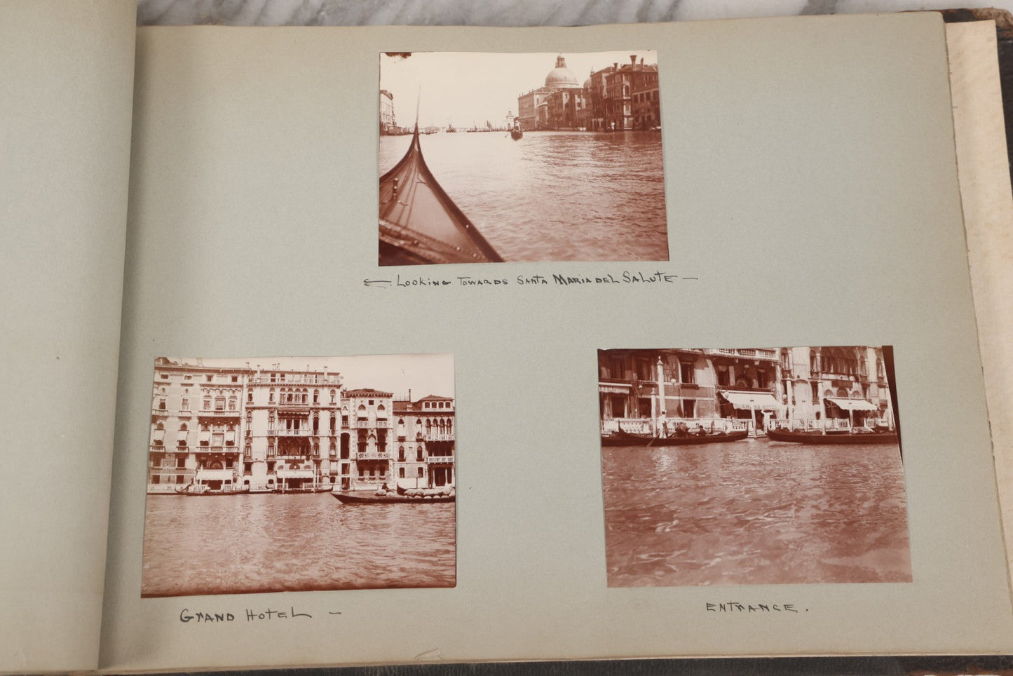 Lot 004 - Antique Snapshot Photo Album Containing 175+ Photographs Documenting A Tour Of The Mediterranean, Spring 1899, Including Photos Aboard The S.S. Aller (German), In And Around Italy, Monte Carlo, France, And Spain