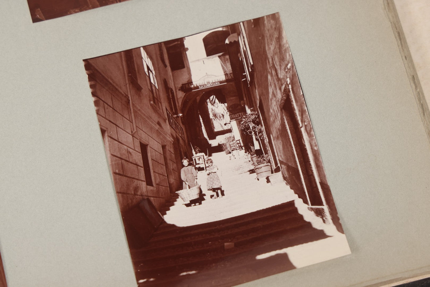 Lot 004 - Antique Snapshot Photo Album Containing 175+ Photographs Documenting A Tour Of The Mediterranean, Spring 1899, Including Photos Aboard The S.S. Aller (German), In And Around Italy, Monte Carlo, France, And Spain