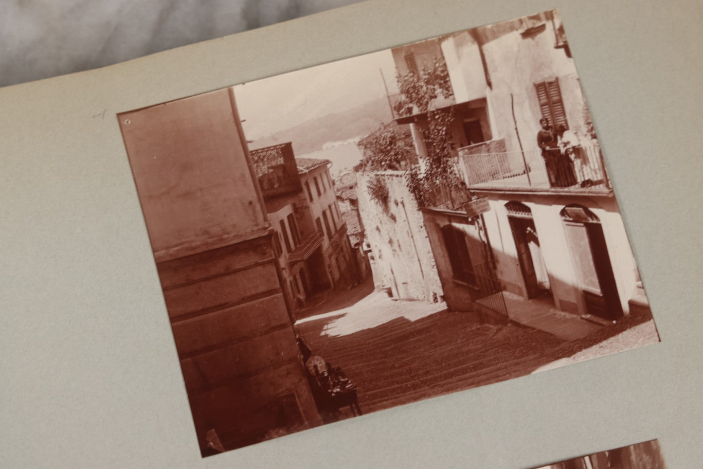 Lot 004 - Antique Snapshot Photo Album Containing 175+ Photographs Documenting A Tour Of The Mediterranean, Spring 1899, Including Photos Aboard The S.S. Aller (German), In And Around Italy, Monte Carlo, France, And Spain