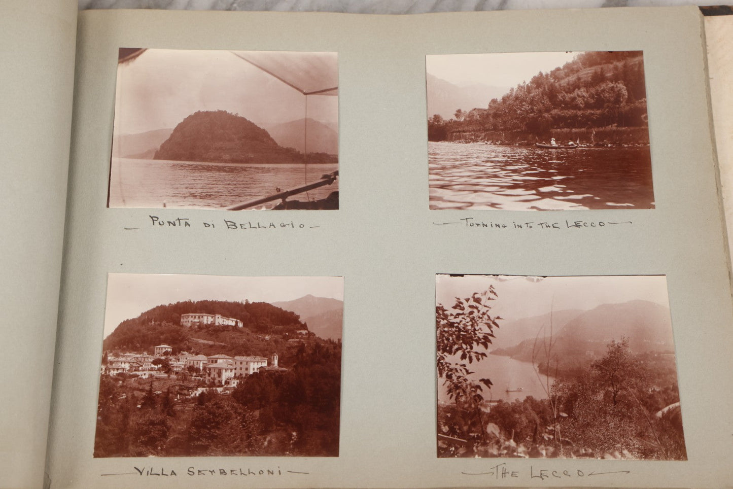 Lot 004 - Antique Snapshot Photo Album Containing 175+ Photographs Documenting A Tour Of The Mediterranean, Spring 1899, Including Photos Aboard The S.S. Aller (German), In And Around Italy, Monte Carlo, France, And Spain