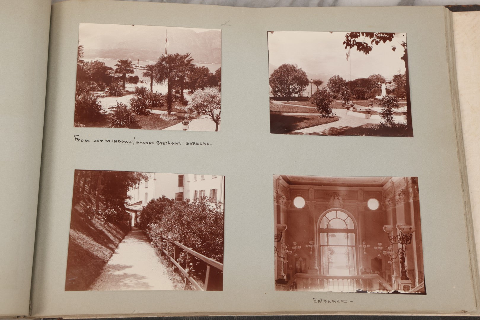 Lot 004 - Antique Snapshot Photo Album Containing 175+ Photographs Documenting A Tour Of The Mediterranean, Spring 1899, Including Photos Aboard The S.S. Aller (German), In And Around Italy, Monte Carlo, France, And Spain