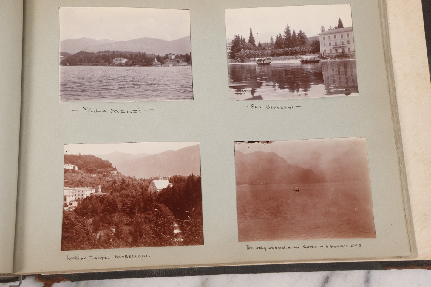Lot 004 - Antique Snapshot Photo Album Containing 175+ Photographs Documenting A Tour Of The Mediterranean, Spring 1899, Including Photos Aboard The S.S. Aller (German), In And Around Italy, Monte Carlo, France, And Spain