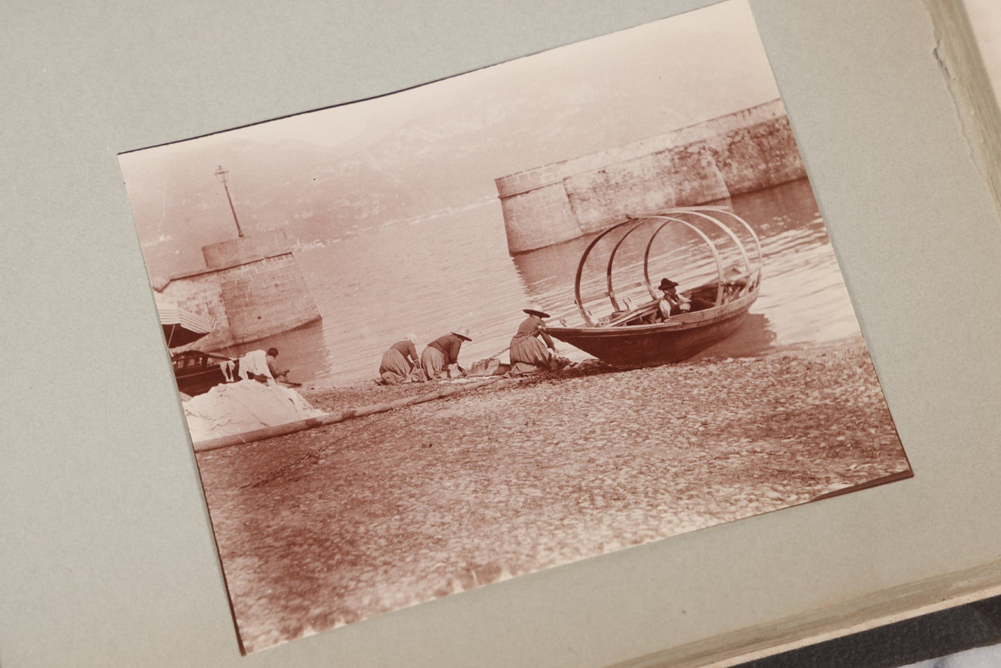 Lot 004 - Antique Snapshot Photo Album Containing 175+ Photographs Documenting A Tour Of The Mediterranean, Spring 1899, Including Photos Aboard The S.S. Aller (German), In And Around Italy, Monte Carlo, France, And Spain