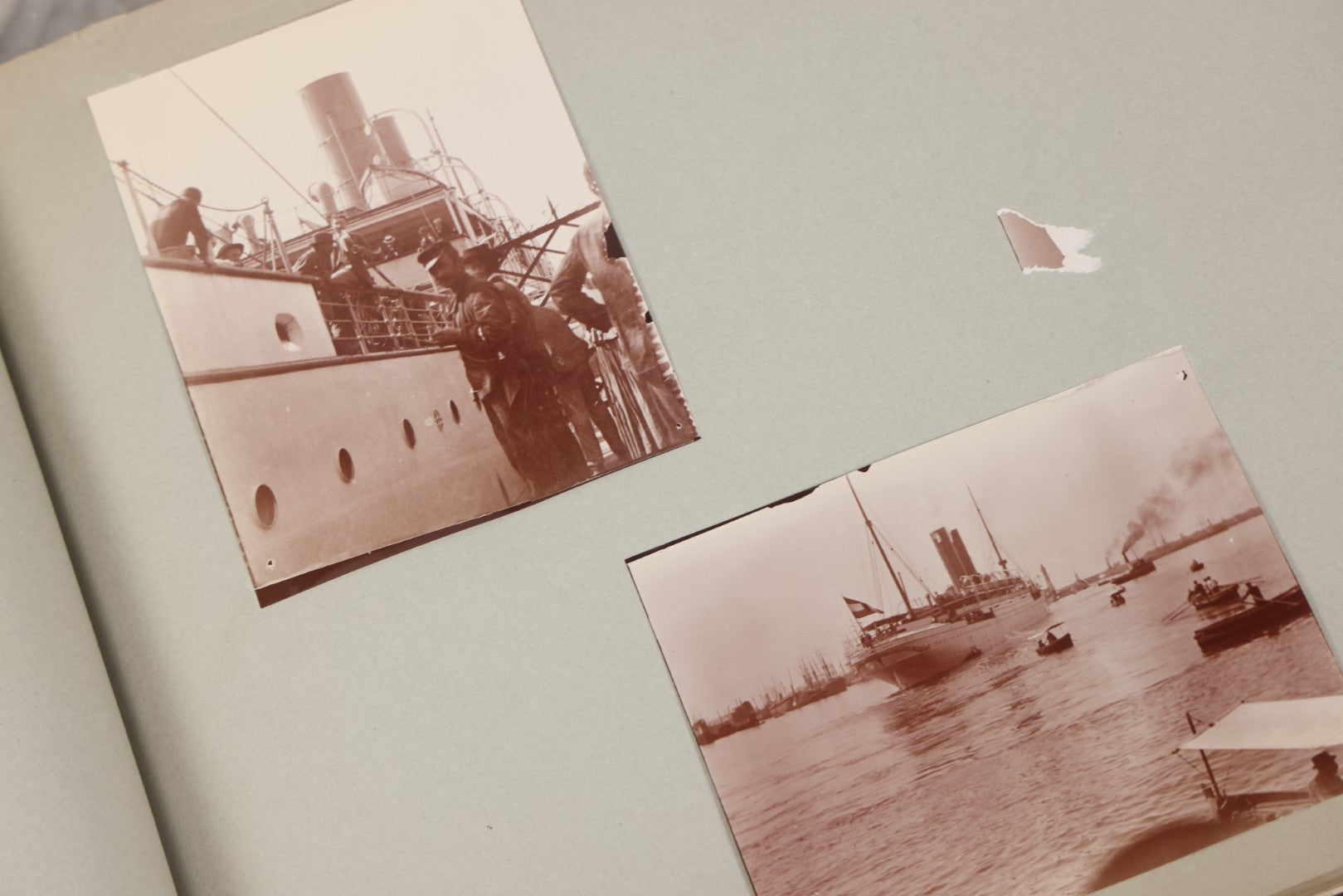 Lot 004 - Antique Snapshot Photo Album Containing 175+ Photographs Documenting A Tour Of The Mediterranean, Spring 1899, Including Photos Aboard The S.S. Aller (German), In And Around Italy, Monte Carlo, France, And Spain