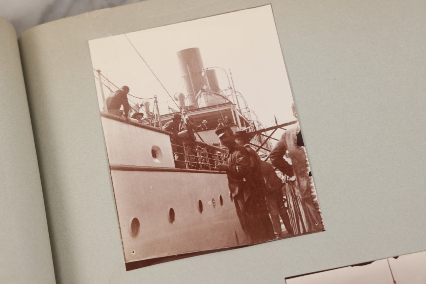 Lot 004 - Antique Snapshot Photo Album Containing 175+ Photographs Documenting A Tour Of The Mediterranean, Spring 1899, Including Photos Aboard The S.S. Aller (German), In And Around Italy, Monte Carlo, France, And Spain