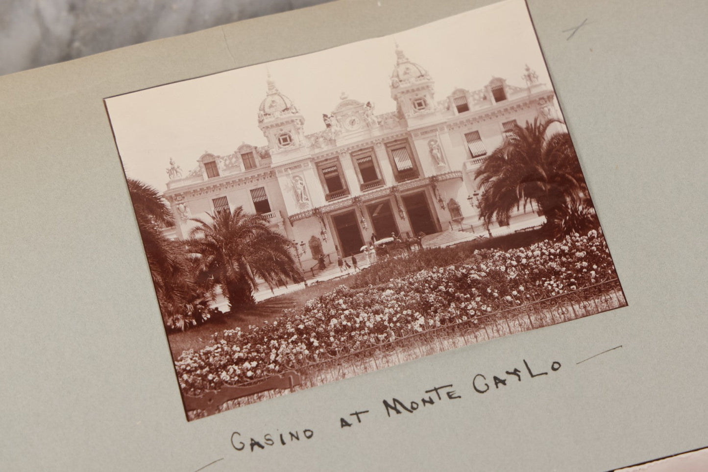 Lot 004 - Antique Snapshot Photo Album Containing 175+ Photographs Documenting A Tour Of The Mediterranean, Spring 1899, Including Photos Aboard The S.S. Aller (German), In And Around Italy, Monte Carlo, France, And Spain
