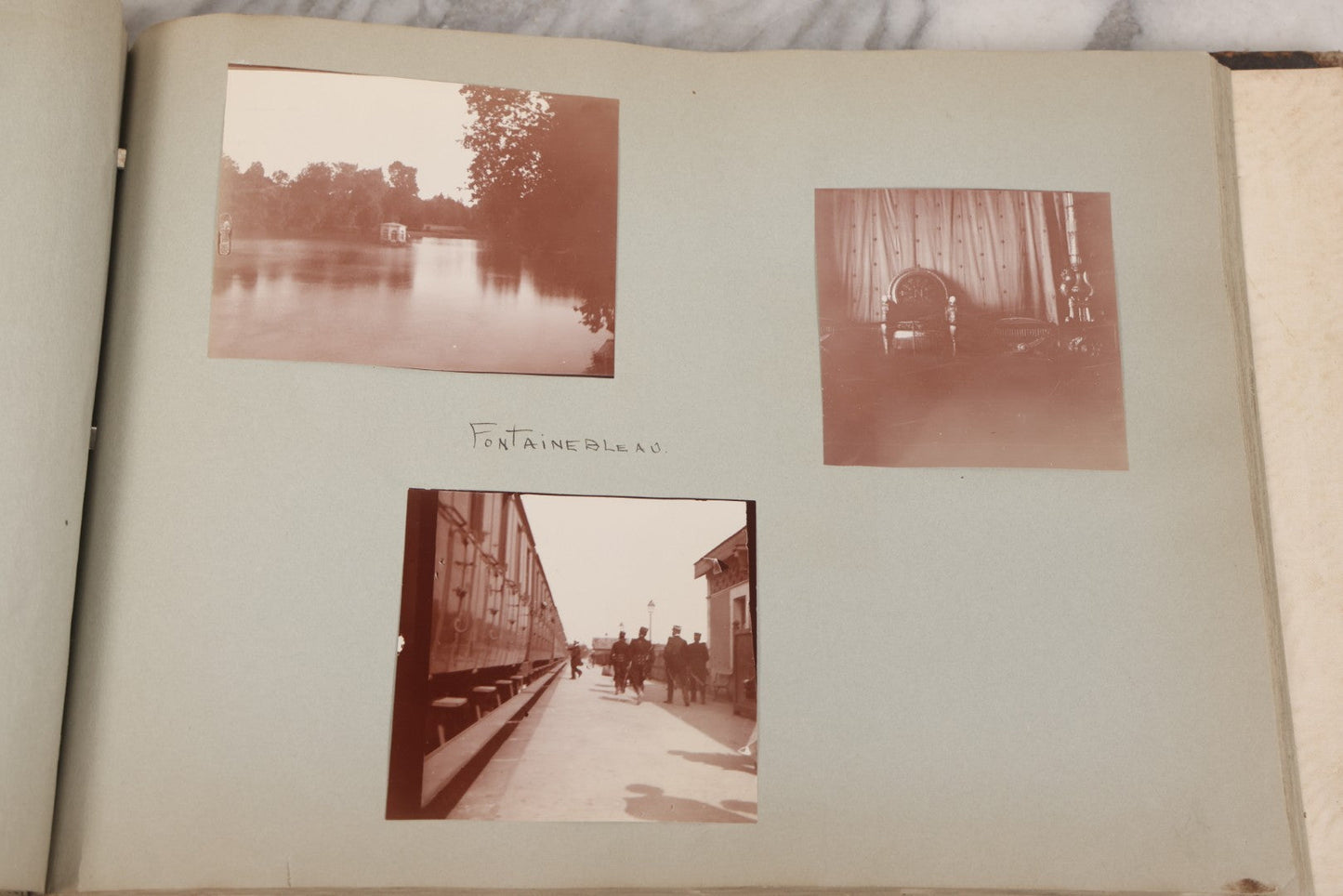 Lot 004 - Antique Snapshot Photo Album Containing 175+ Photographs Documenting A Tour Of The Mediterranean, Spring 1899, Including Photos Aboard The S.S. Aller (German), In And Around Italy, Monte Carlo, France, And Spain