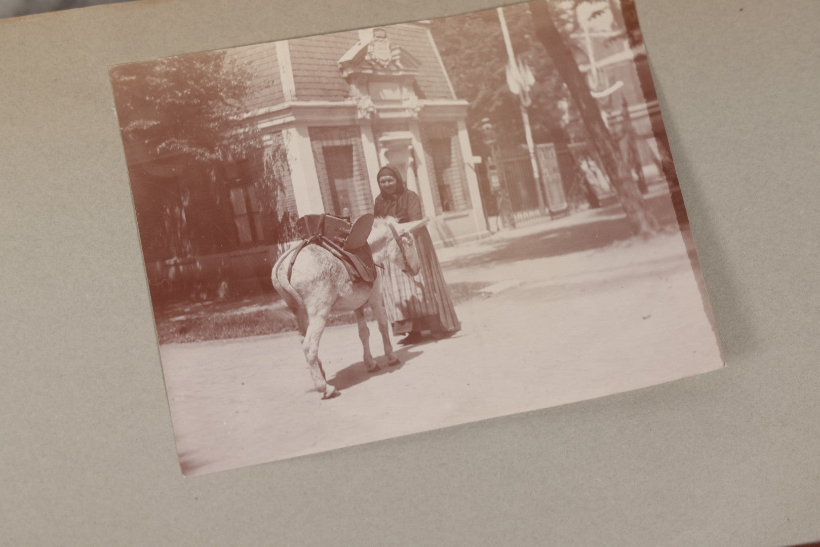 Lot 004 - Antique Snapshot Photo Album Containing 175+ Photographs Documenting A Tour Of The Mediterranean, Spring 1899, Including Photos Aboard The S.S. Aller (German), In And Around Italy, Monte Carlo, France, And Spain