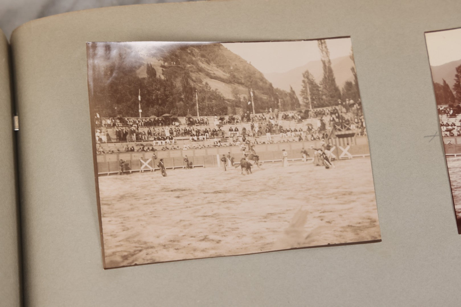 Lot 004 - Antique Snapshot Photo Album Containing 175+ Photographs Documenting A Tour Of The Mediterranean, Spring 1899, Including Photos Aboard The S.S. Aller (German), In And Around Italy, Monte Carlo, France, And Spain