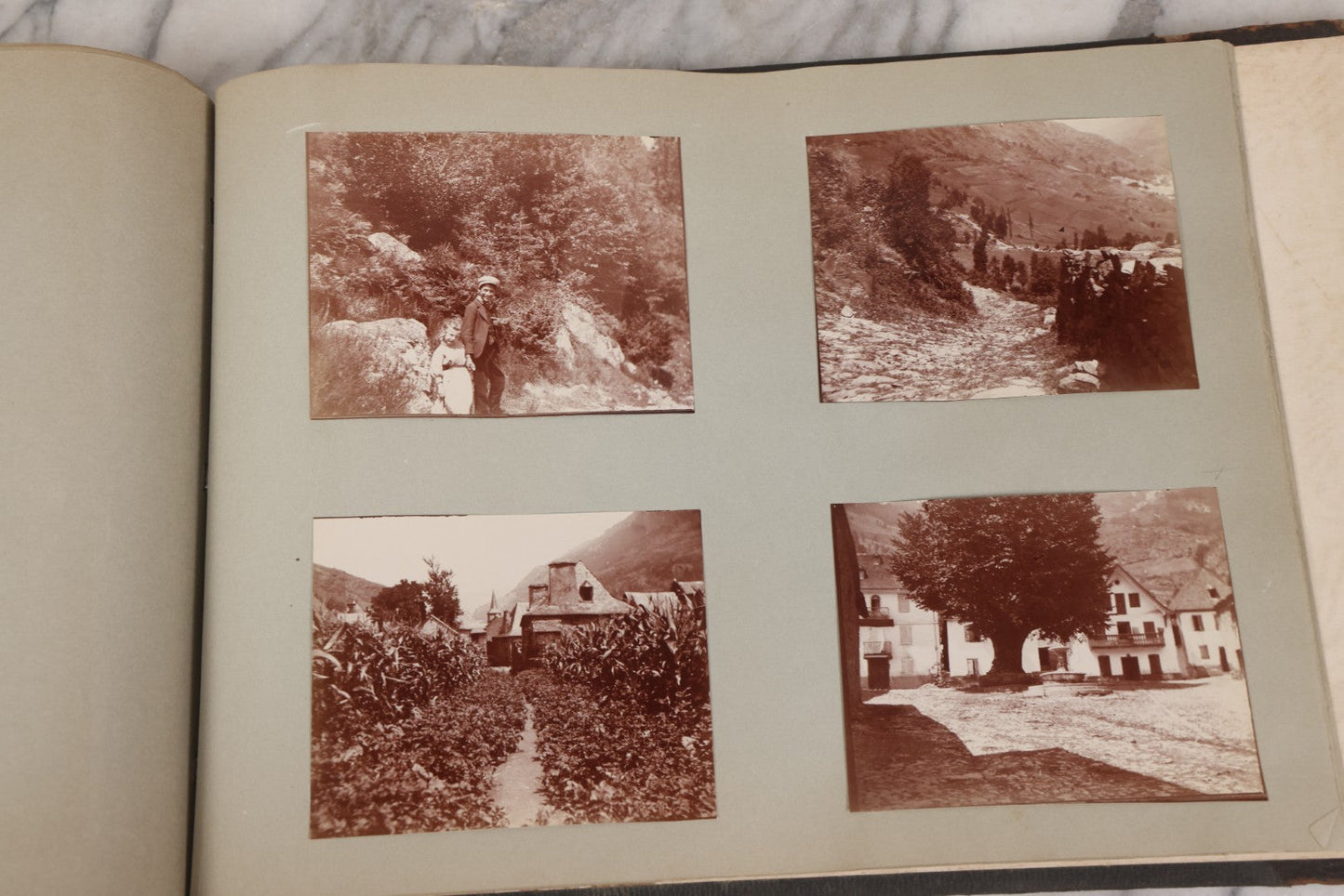 Lot 004 - Antique Snapshot Photo Album Containing 175+ Photographs Documenting A Tour Of The Mediterranean, Spring 1899, Including Photos Aboard The S.S. Aller (German), In And Around Italy, Monte Carlo, France, And Spain
