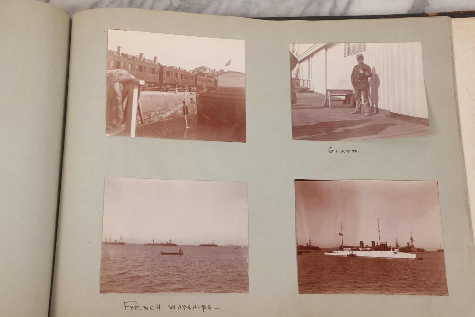 Lot 004 - Antique Snapshot Photo Album Containing 175+ Photographs Documenting A Tour Of The Mediterranean, Spring 1899, Including Photos Aboard The S.S. Aller (German), In And Around Italy, Monte Carlo, France, And Spain