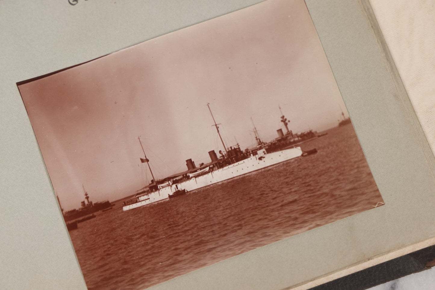 Lot 004 - Antique Snapshot Photo Album Containing 175+ Photographs Documenting A Tour Of The Mediterranean, Spring 1899, Including Photos Aboard The S.S. Aller (German), In And Around Italy, Monte Carlo, France, And Spain
