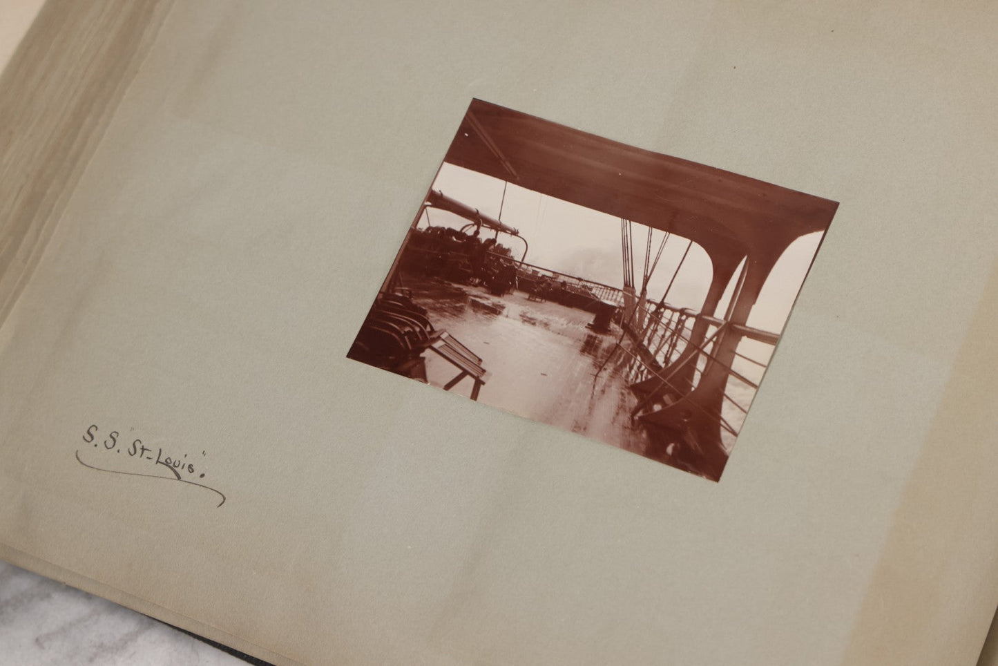 Lot 004 - Antique Snapshot Photo Album Containing 175+ Photographs Documenting A Tour Of The Mediterranean, Spring 1899, Including Photos Aboard The S.S. Aller (German), In And Around Italy, Monte Carlo, France, And Spain