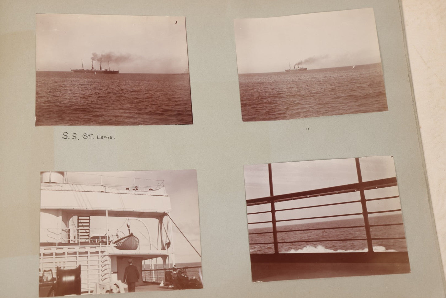 Lot 004 - Antique Snapshot Photo Album Containing 175+ Photographs Documenting A Tour Of The Mediterranean, Spring 1899, Including Photos Aboard The S.S. Aller (German), In And Around Italy, Monte Carlo, France, And Spain