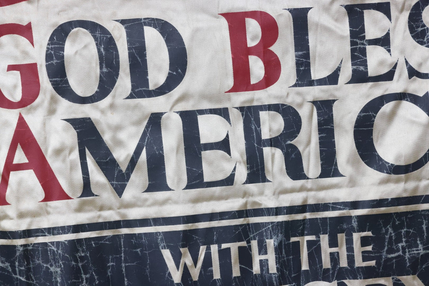 Lot 006 - Vintage Silk Screened Patriotic Political Banner Celebrating 164 Years Of Independence, "God Bless America With The Townsend Plan," Depression-Era Pension Plan, 1940, 38-3/4" x 55"