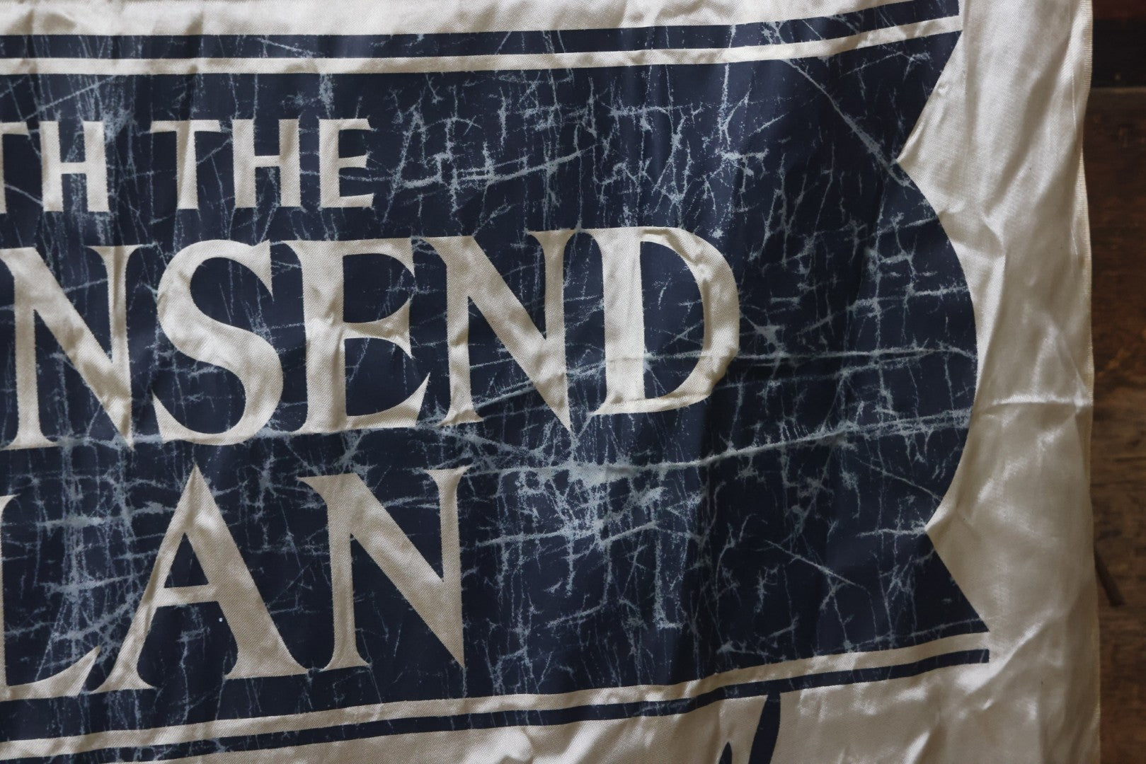 Lot 006 - Vintage Silk Screened Patriotic Political Banner Celebrating 164 Years Of Independence, "God Bless America With The Townsend Plan," Depression-Era Pension Plan, 1940, 38-3/4" x 55"