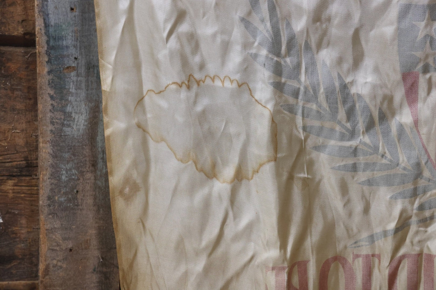 Lot 006 - Vintage Silk Screened Patriotic Political Banner Celebrating 164 Years Of Independence, "God Bless America With The Townsend Plan," Depression-Era Pension Plan, 1940, 38-3/4" x 55"