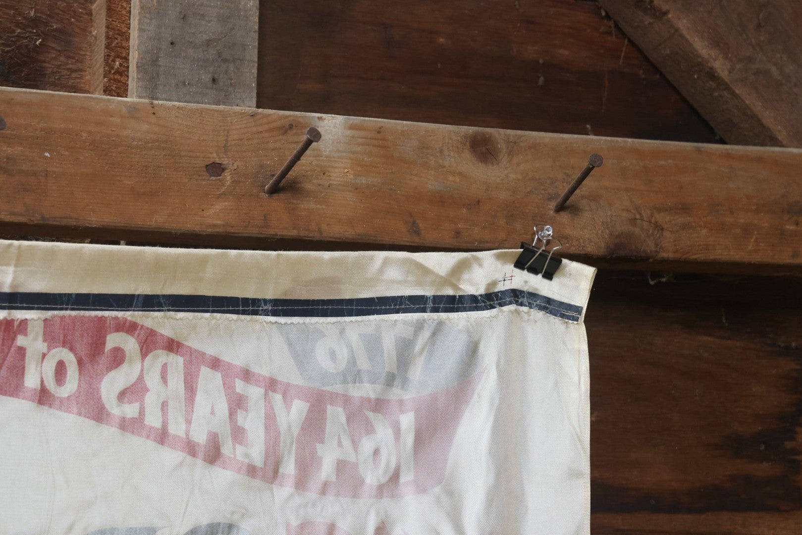 Lot 006 - Vintage Silk Screened Patriotic Political Banner Celebrating 164 Years Of Independence, "God Bless America With The Townsend Plan," Depression-Era Pension Plan, 1940, 38-3/4" x 55"
