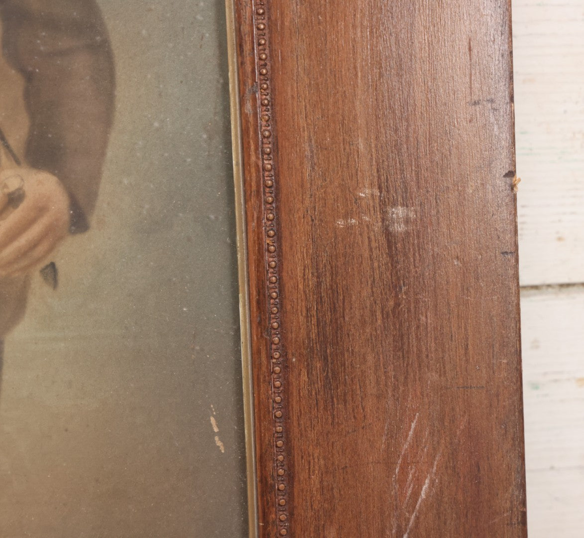 Lot 009 - Antique Hand Colored Solar Enlargement Photograph Of World War One Era British Soldier, Framed, 19-1/2" x 23-1/8"