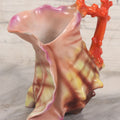 Lot 012 - Antique Royal Bayreuth Figural Shell Creamer With Choral Shaped Handle, Unmarked, Note Chip, 5-3/8" Height