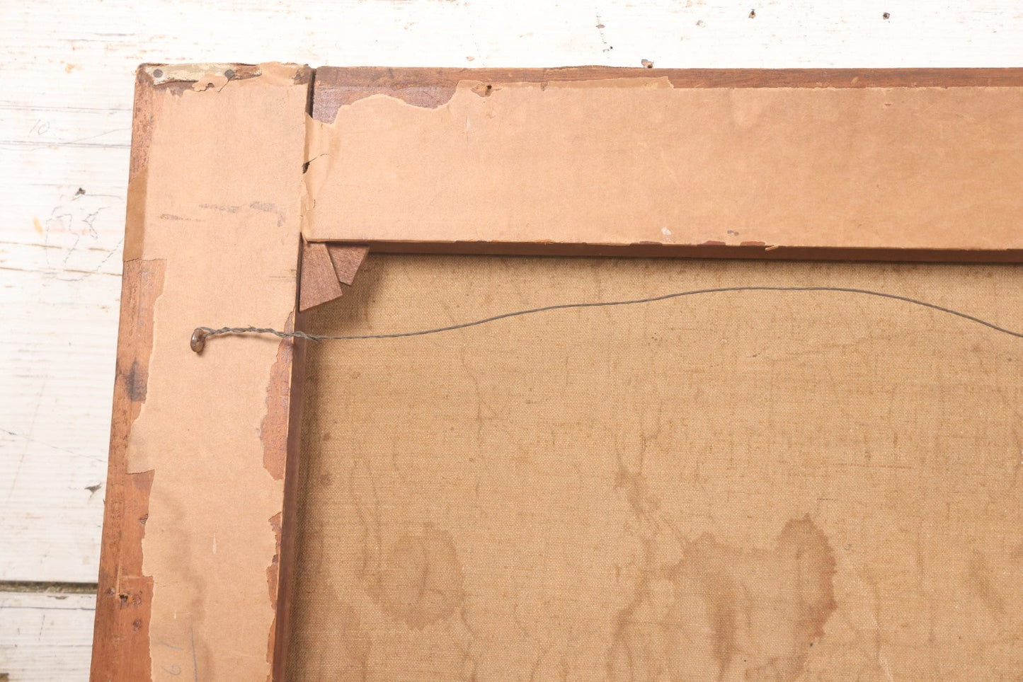 Lot 015 - Antique European Oil On Canvas Painting Landscape Scene Depicting Seaside Castle With Maidens Looking Toward The Coast From Stone Ruins, Mountains And Sailboats In The Distance, Cloudy Sky, Circa Early 19th Century, 24" x 18"