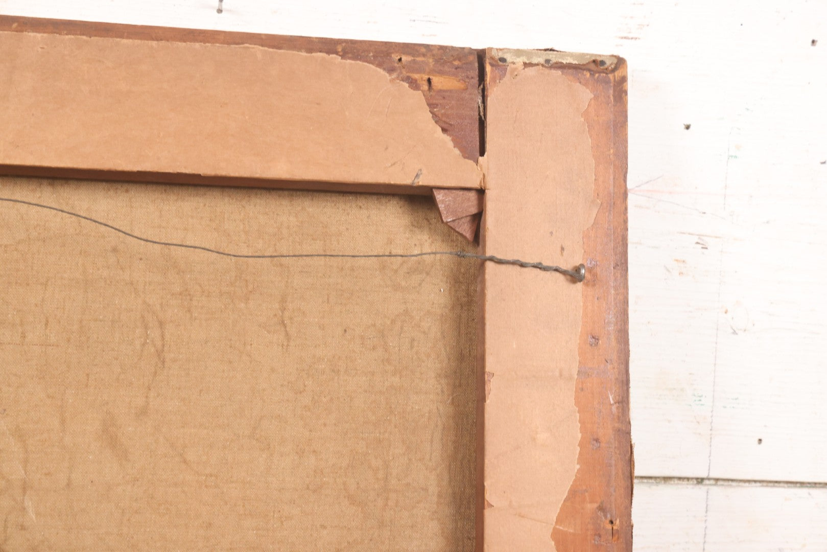 Lot 015 - Antique European Oil On Canvas Painting Landscape Scene Depicting Seaside Castle With Maidens Looking Toward The Coast From Stone Ruins, Mountains And Sailboats In The Distance, Cloudy Sky, Circa Early 19th Century, 24" x 18"