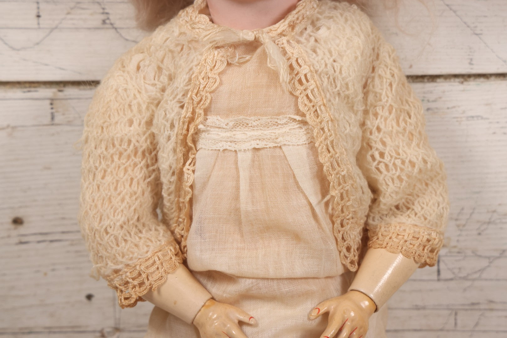 Lot 022 - Antique German Bisque Head Doll By Adolf Wislizenus, Marked "A.W. Special," Made In Germany, With Composition Body, Blonde Wig, And Clothing, Circa 1900, 24" Height