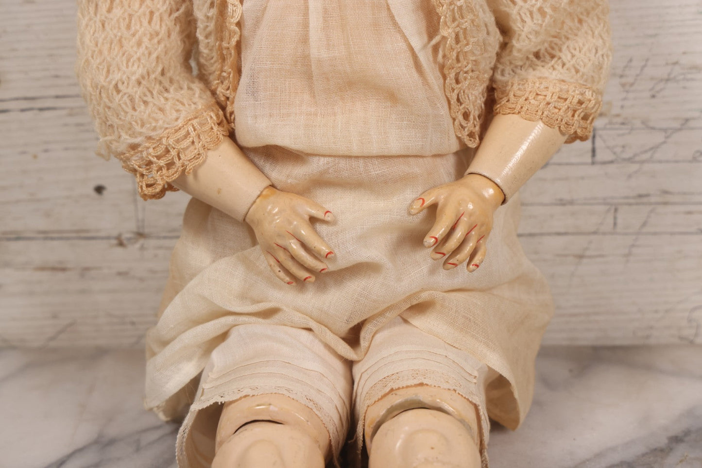 Lot 022 - Antique German Bisque Head Doll By Adolf Wislizenus, Marked "A.W. Special," Made In Germany, With Composition Body, Blonde Wig, And Clothing, Circa 1900, 24" Height