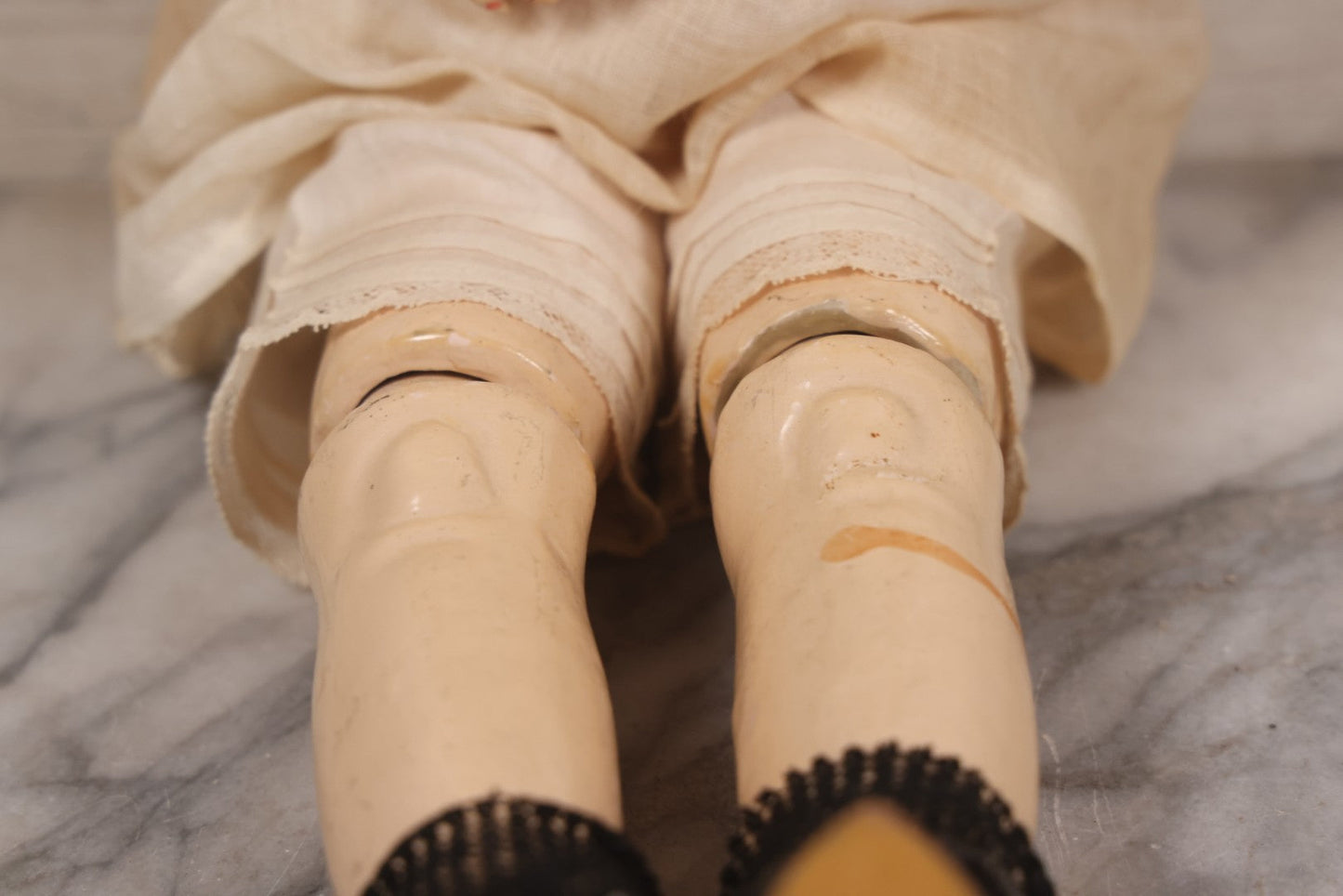 Lot 022 - Antique German Bisque Head Doll By Adolf Wislizenus, Marked "A.W. Special," Made In Germany, With Composition Body, Blonde Wig, And Clothing, Circa 1900, 24" Height