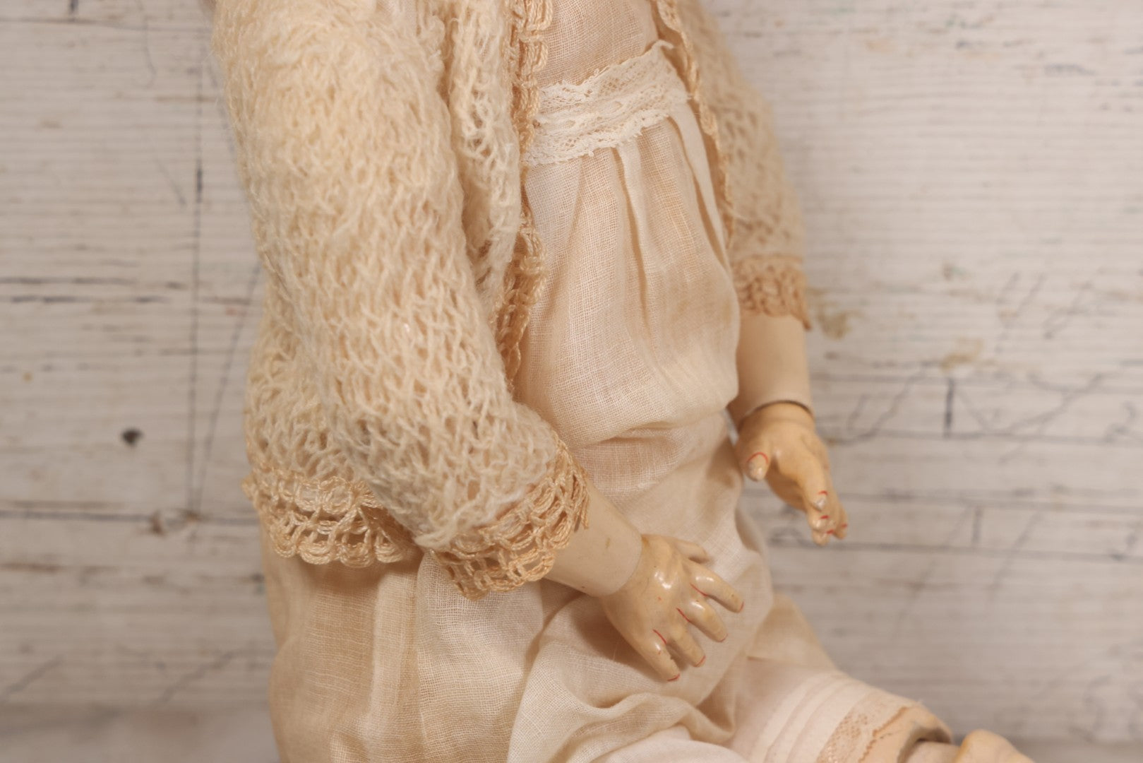 Lot 022 - Antique German Bisque Head Doll By Adolf Wislizenus, Marked "A.W. Special," Made In Germany, With Composition Body, Blonde Wig, And Clothing, Circa 1900, 24" Height