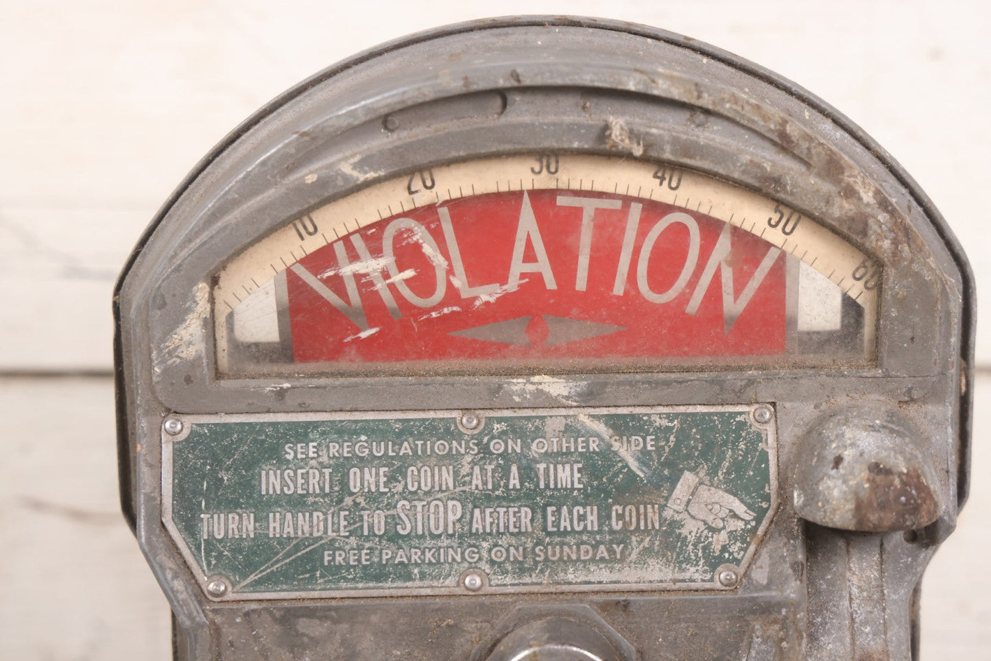 Lot 024 - Vintage Cast Metal "Mi-Co Meter" 5 Cent Parking Meter, Built By Michaels Art Bronze Co., Covington, Kentucky