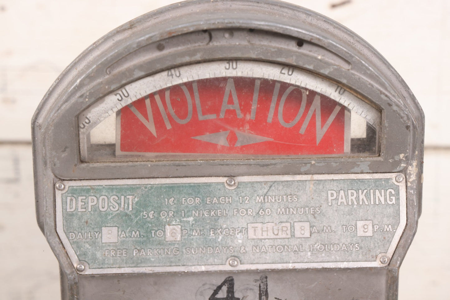 Lot 024 - Vintage Cast Metal "Mi-Co Meter" 5 Cent Parking Meter, Built By Michaels Art Bronze Co., Covington, Kentucky