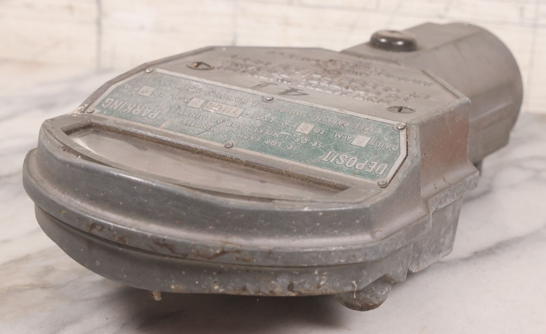 Lot 024 - Vintage Cast Metal "Mi-Co Meter" 5 Cent Parking Meter, Built By Michaels Art Bronze Co., Covington, Kentucky