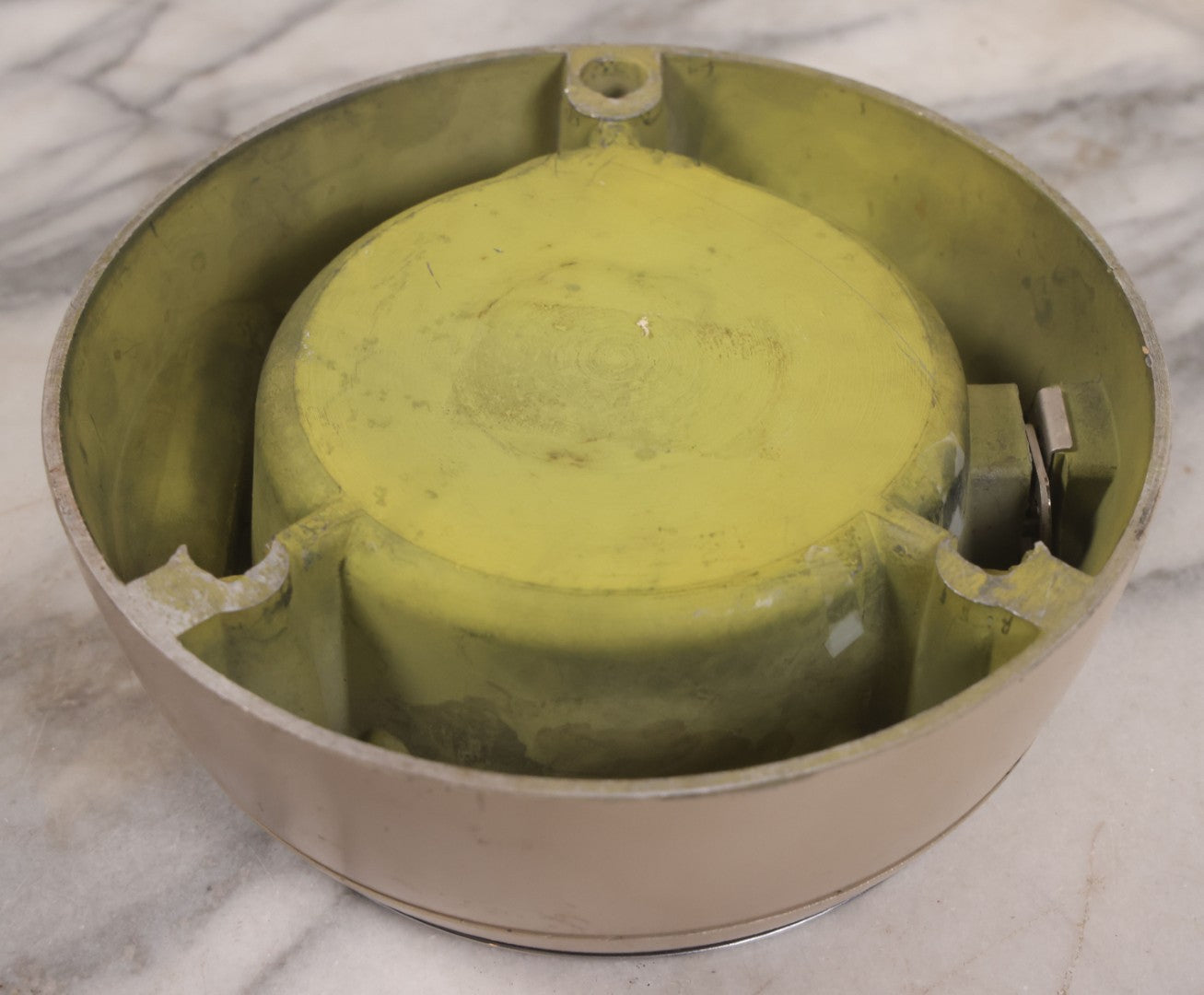 Lot 025 - Vintage Soviet Naval Bulkhead Clock "Komandirskie" With Submarine Logo, Made In U.S.S.R., Vostok Factory, No Key, Untested