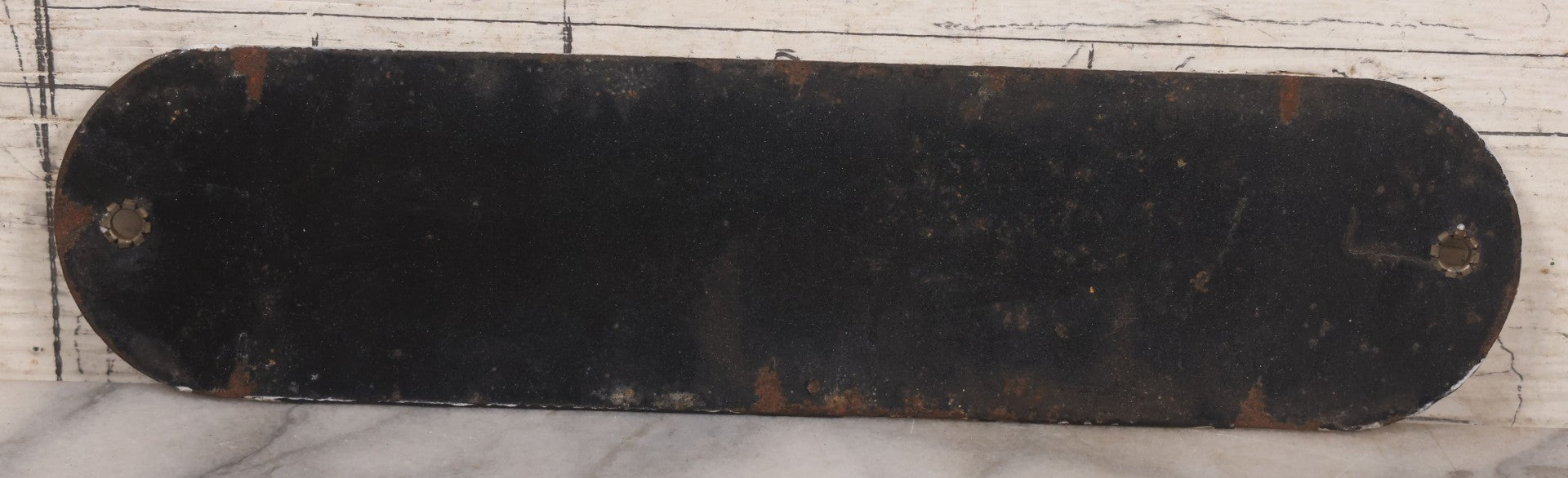 Lot 026 - Vintage Porcelain "Private Entrance" Door Plaque Sign With Brass Mounting Grommets, Note Damage Lower Right, 2-1/2" x 10"