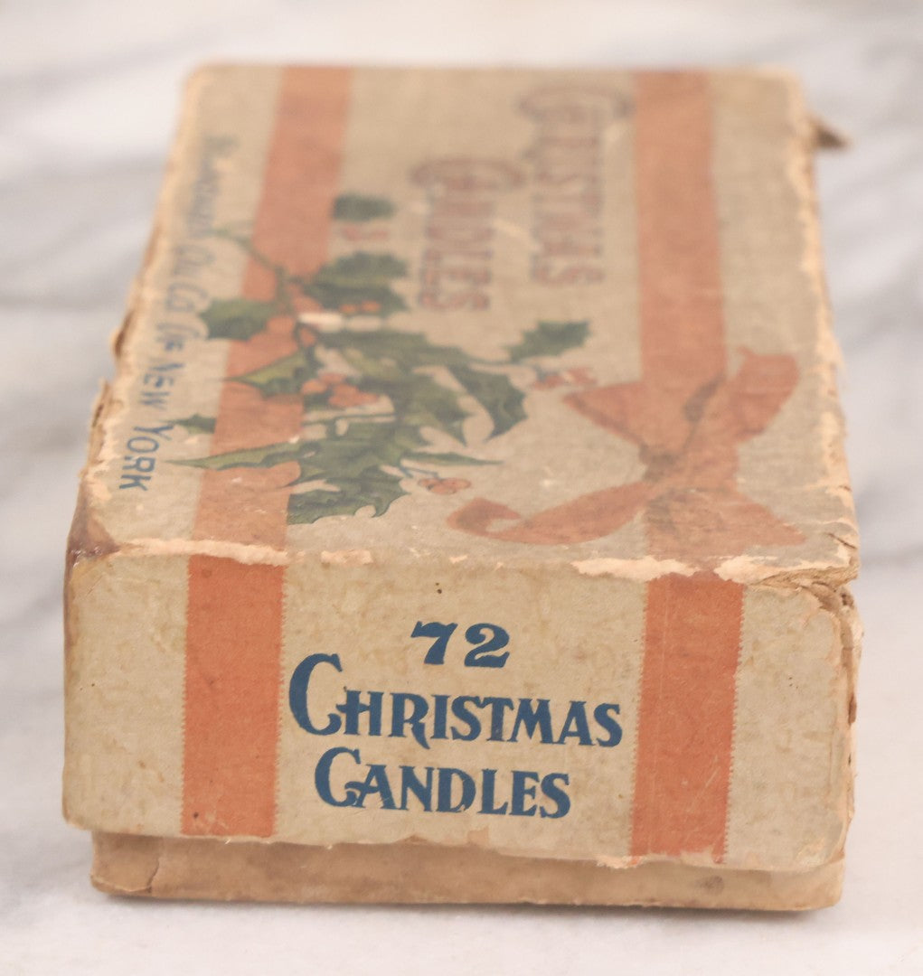 Lot 035 - Antique Christmas Candles Set In Original Box, Manufactured By Standard Oil Company Of New York, "Socony Petroleum Products," Note Wear And Tear Throughout, Does Not Contain Original Candles