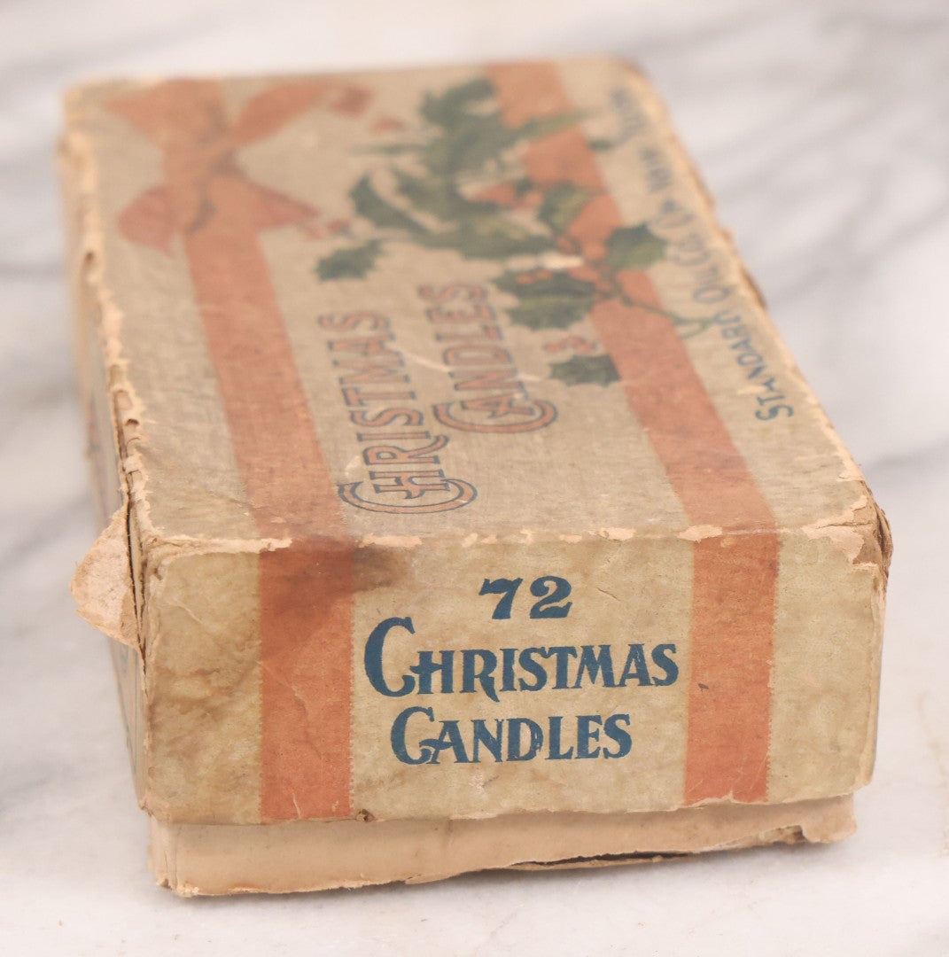 Lot 035 - Antique Christmas Candles Set In Original Box, Manufactured By Standard Oil Company Of New York, "Socony Petroleum Products," Note Wear And Tear Throughout, Does Not Contain Original Candles