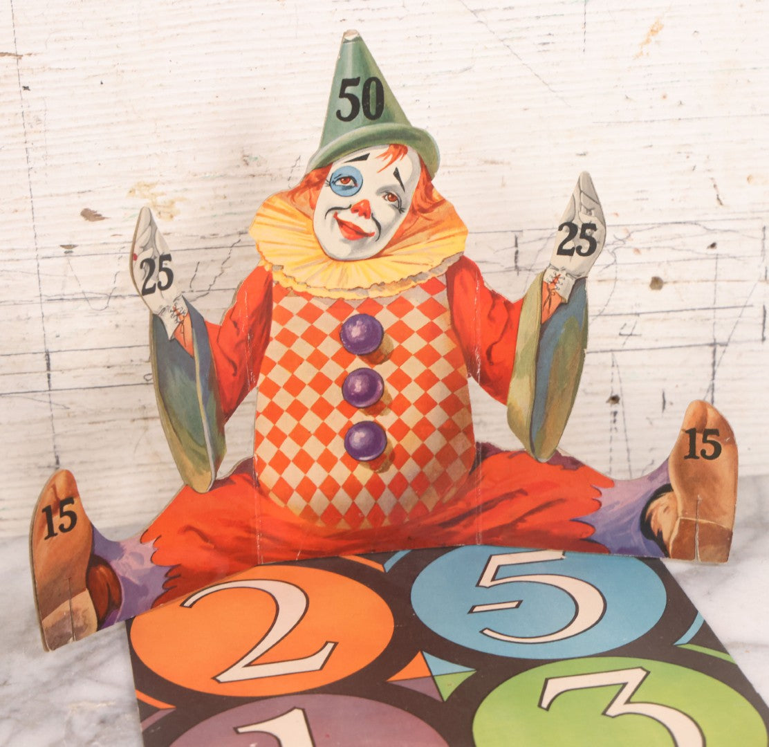 Lot 037 - Vintage "Fonzo, The Clown Ring Game" Children's Board Game With Die Cut Clown, Number Pad, And Original Box, Printed In U.S.A., No. 15