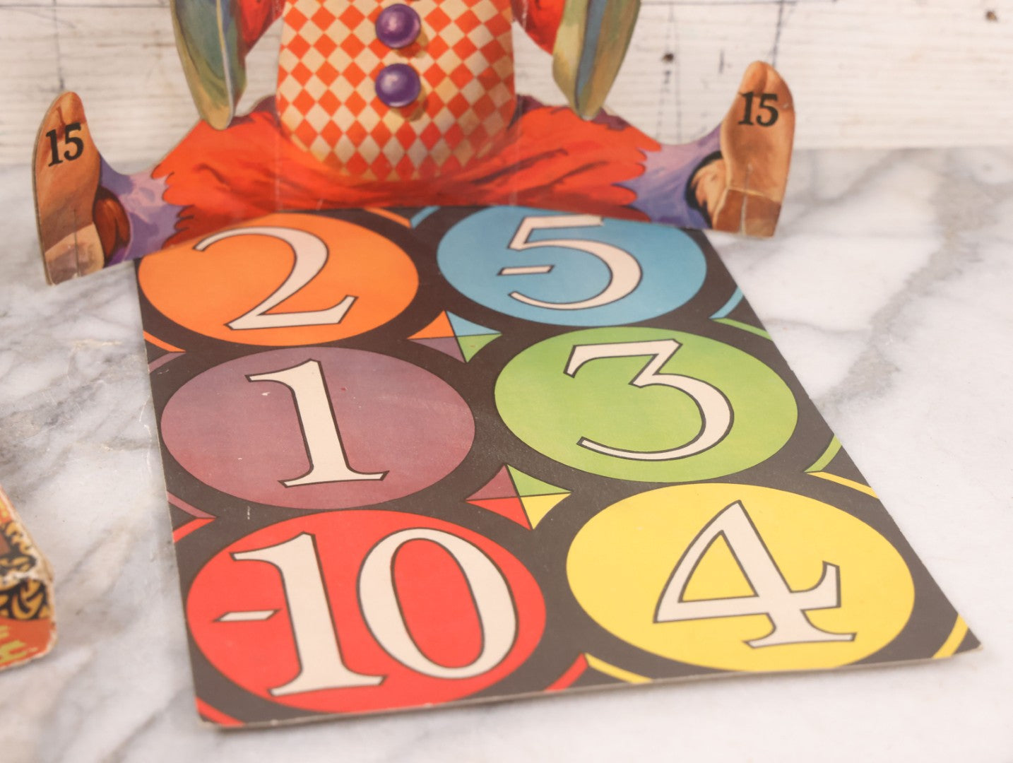 Lot 037 - Vintage "Fonzo, The Clown Ring Game" Children's Board Game With Die Cut Clown, Number Pad, And Original Box, Printed In U.S.A., No. 15