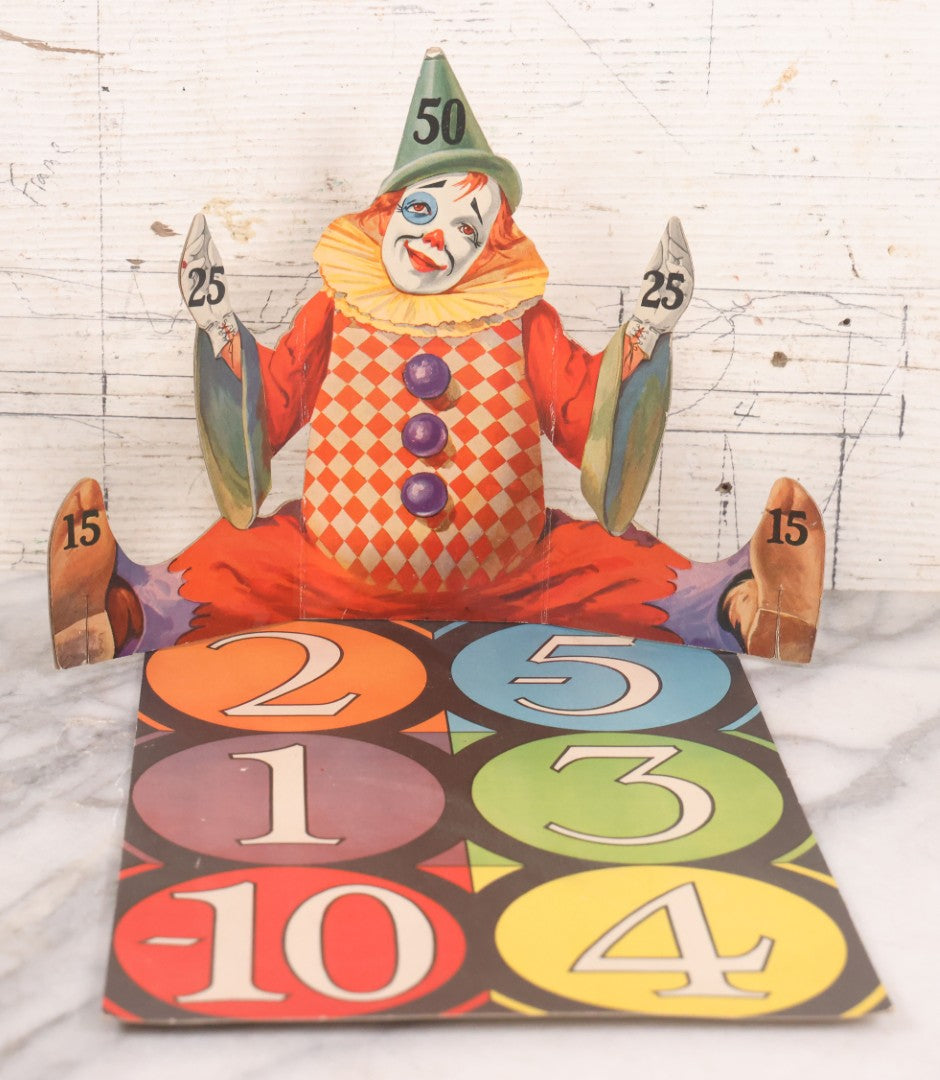 Lot 037 - Vintage "Fonzo, The Clown Ring Game" Children's Board Game With Die Cut Clown, Number Pad, And Original Box, Printed In U.S.A., No. 15