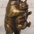 Lot 039 - Vintage Reproduction Cast Brass Bear Stealing Pig Still Bank, 5-3/8" Height